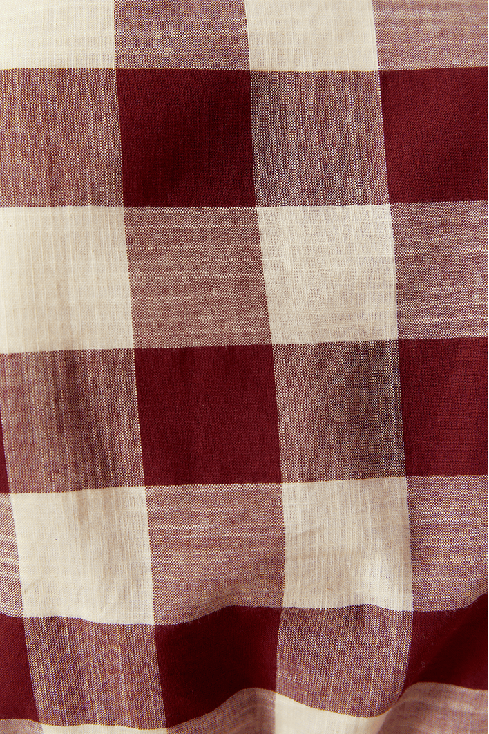 Blusa Xadrez Com Babado