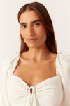Blusa Linho Manga Bufante