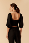 Blusa Linho Manga Bufante