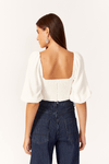 Blusa Linho Manga Bufante