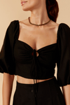 Blusa Linho Manga Bufante