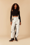Blusa Cropped Canelada Recortes