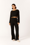Blusa Tricot Fendas Laterais