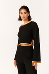 Blusa Tricot Fendas Laterais