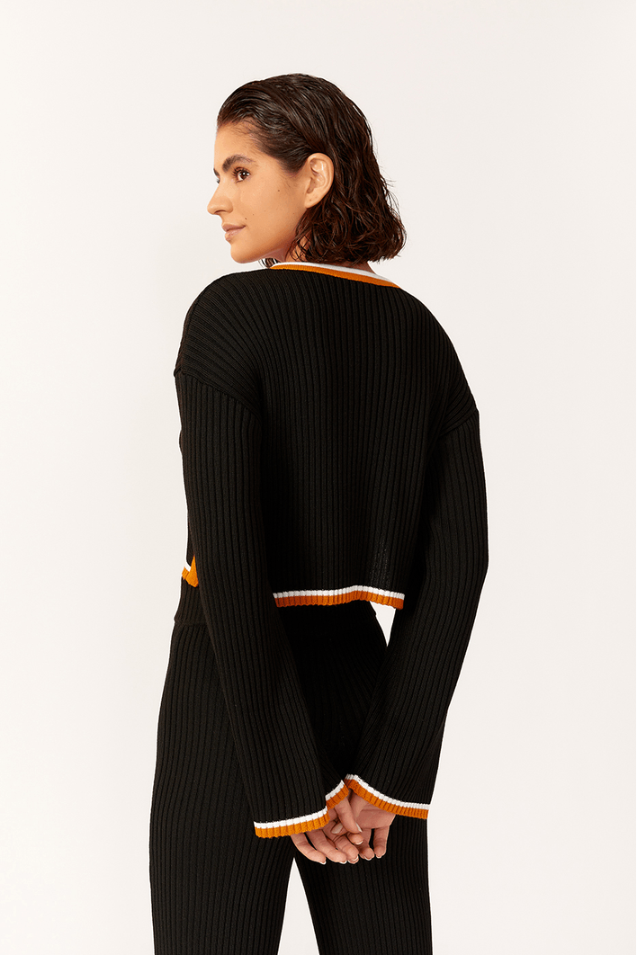 Blusa Tricot Fendas Laterais
