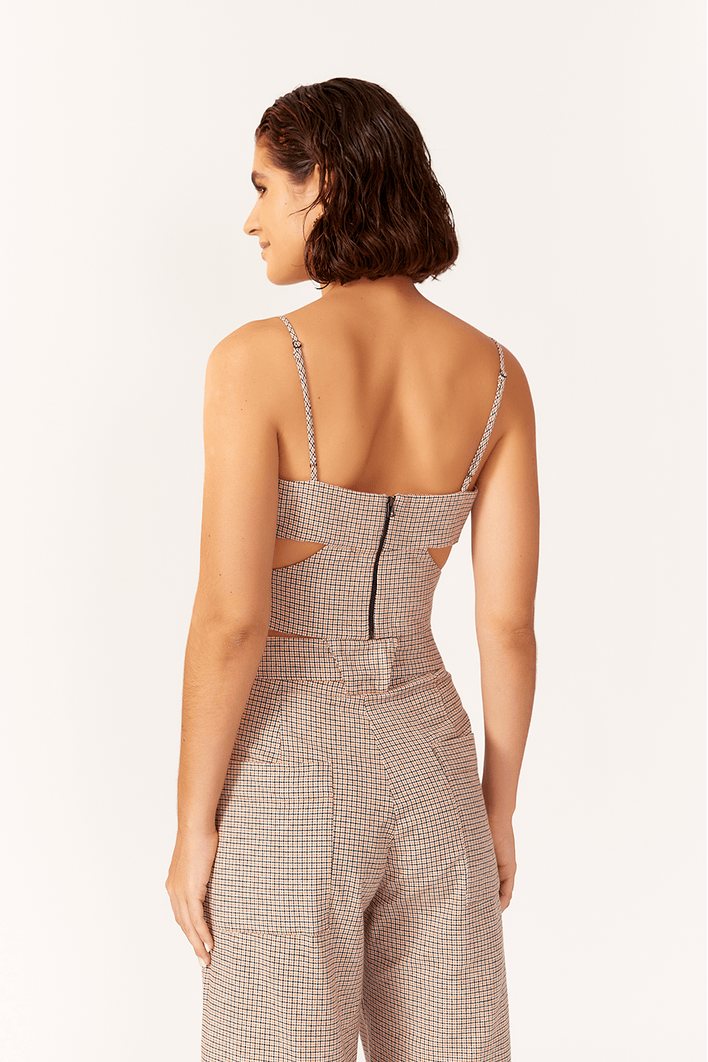 Top Corset Xadrez Alfaiataria
