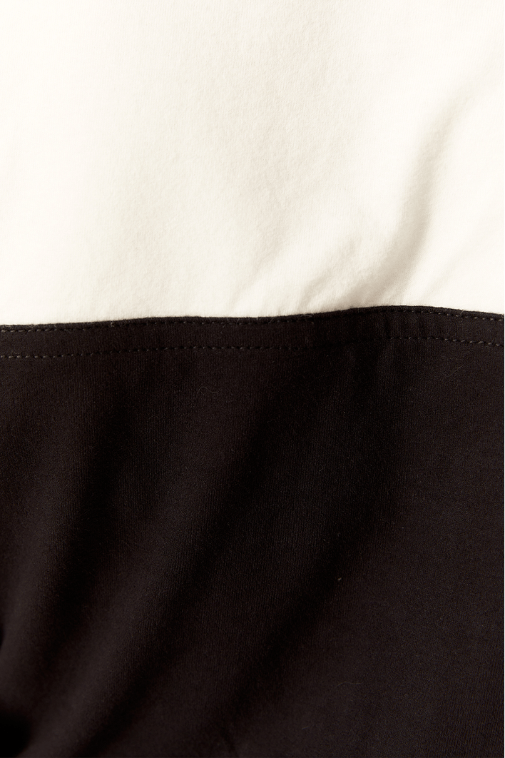 Blusa Gola Tricot Malha Bicolor