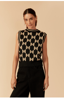 Blusa Tricot Geométrica