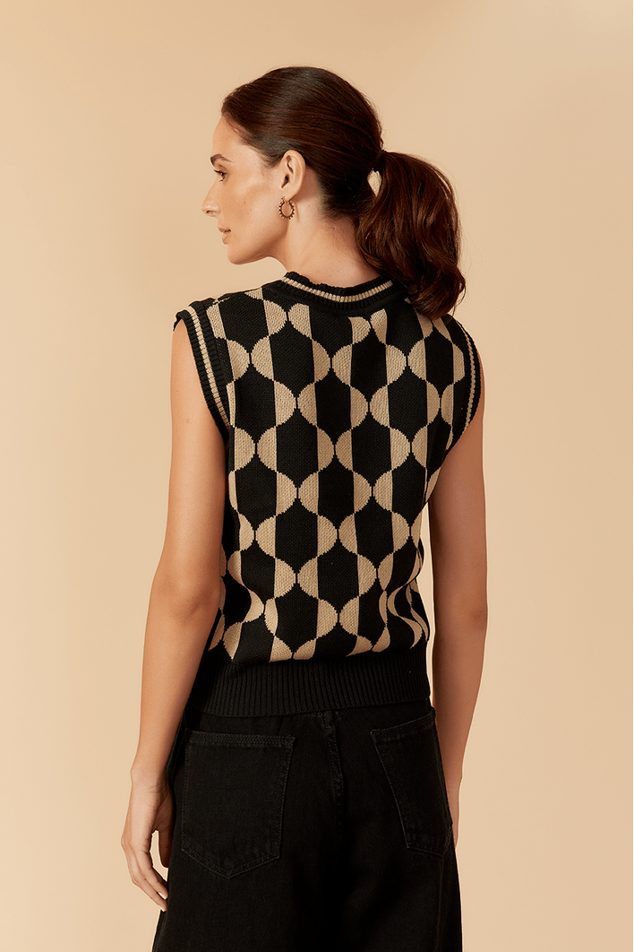 Blusa Tricot Geométrica