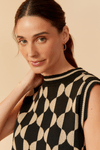 Blusa Tricot Geométrica