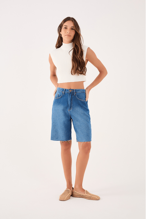 Blusa Tricot Gola Alta