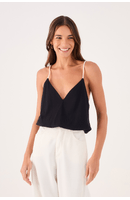 Blusa Com Crochet Costas E Alça
