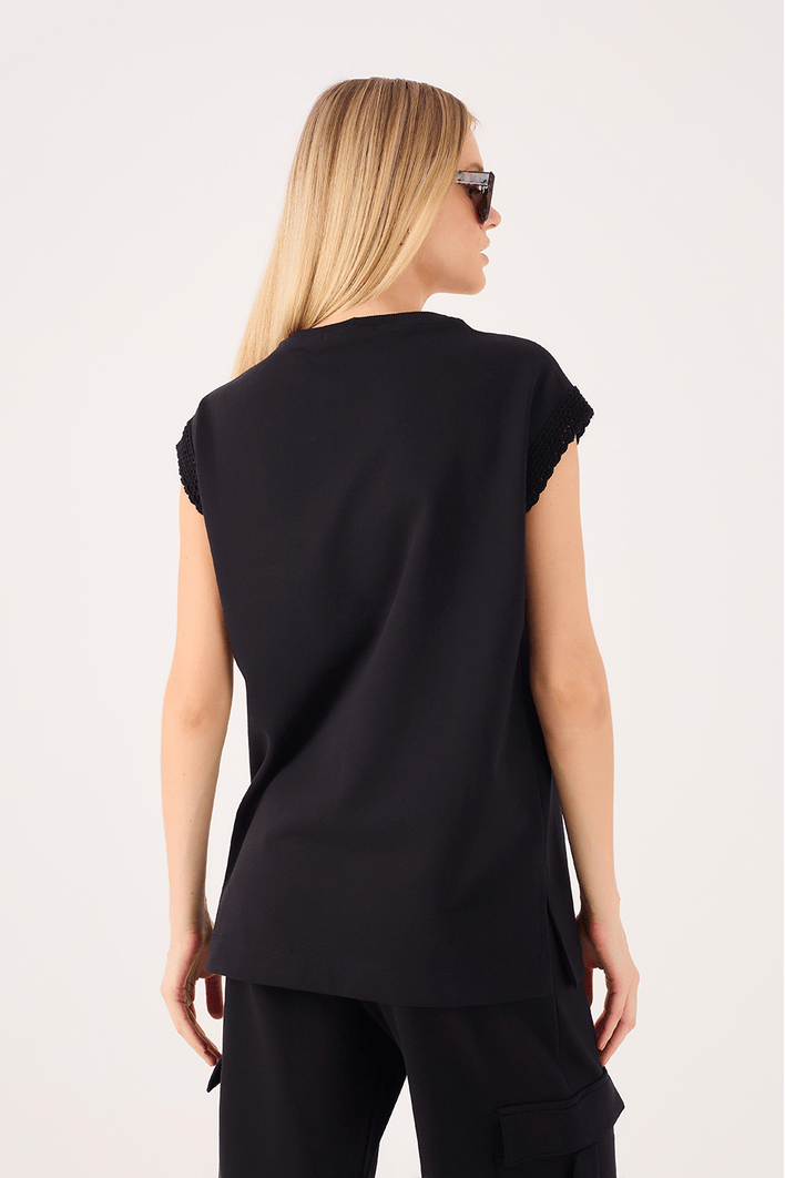 Blusa Detalhe Crochet
