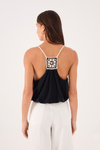 Blusa Com Crochet Costas E Alça