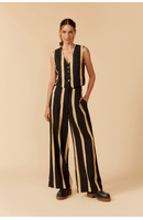 Calça Linho Alfaiataria Estampa Aura