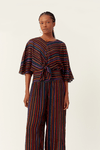 Calça Cropped Lurex Estampa Universo
