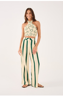 Calça Alfaiataria Linho Estampa Costa