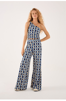 Calça Ampla Estampa Luau