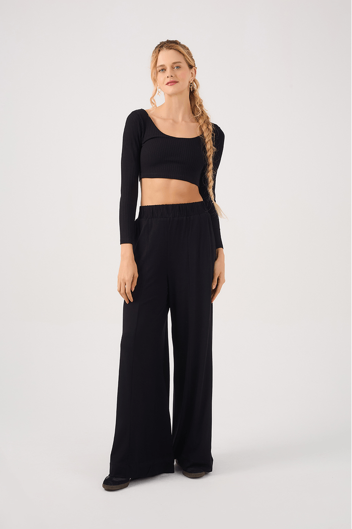 Calça Pantalona Crepe