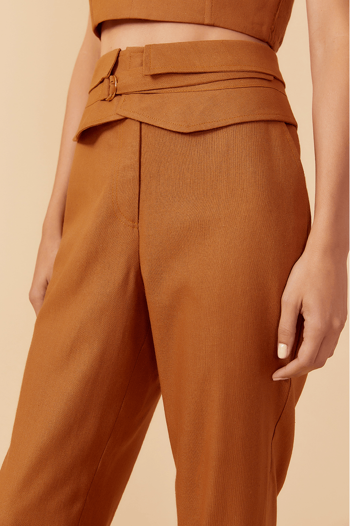 Calça Linho Cinto Destacável