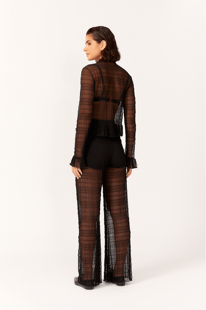 Calça Flare Tule Frufru