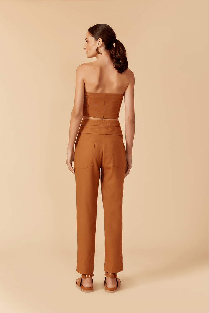 Calça Linho Cinto Destacável