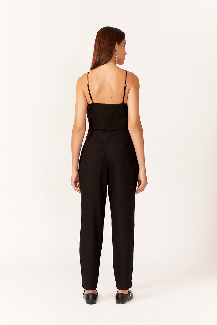 Calça Linho Pregas Frente