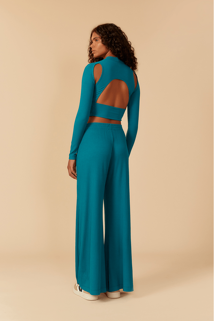 Calça Flare Canelada