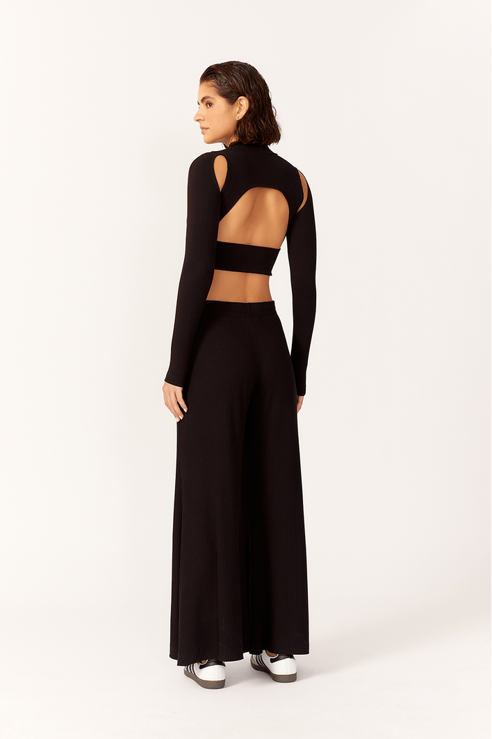 Calça Flare Canelada