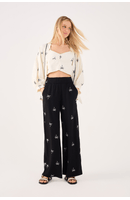 Calça Linho Bordado Coqueiro