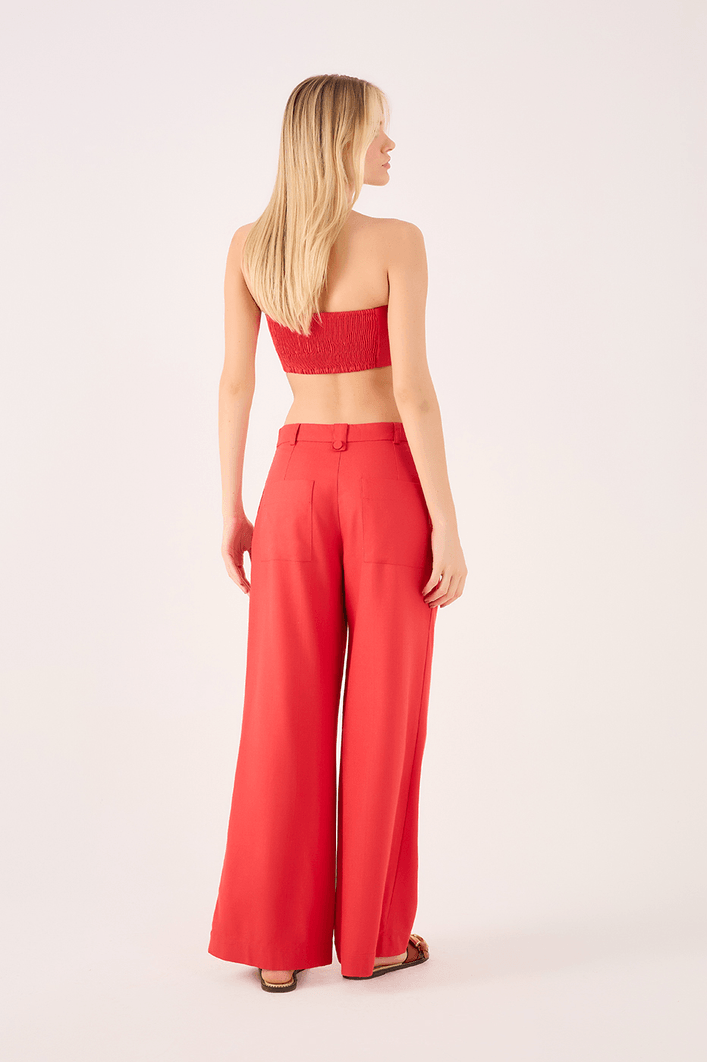 Calça Linho Pregas