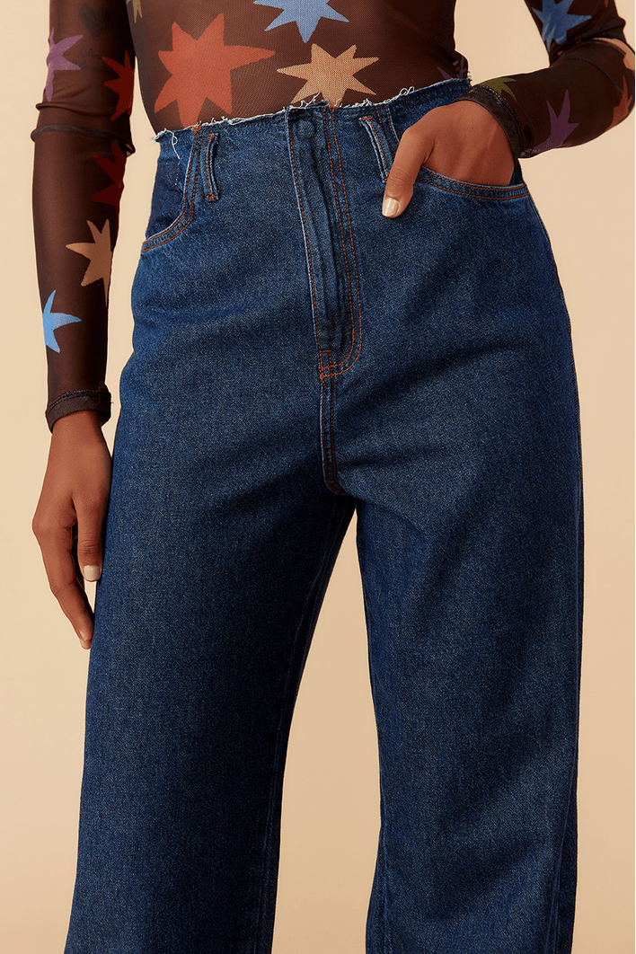Calça Jeans Cós Desfiado