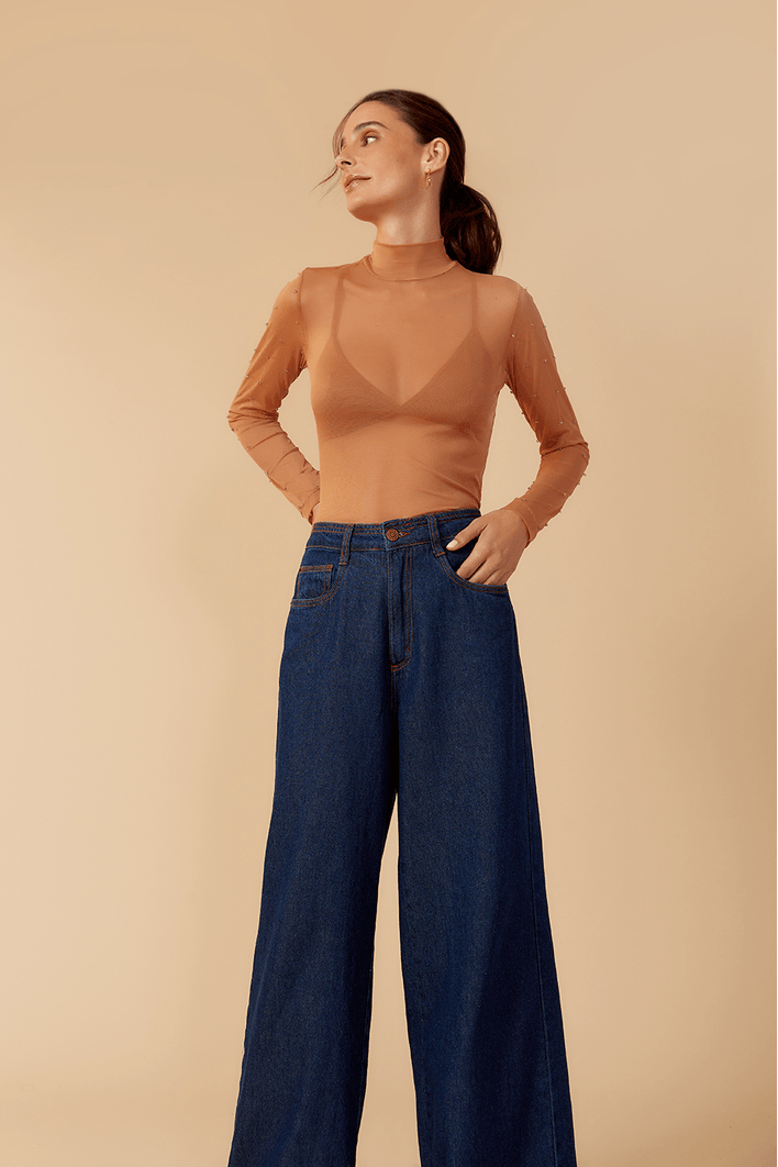 Calça Jeans Dark Pespontos