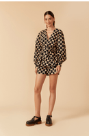Short Tricoline Alfaiataria Estampa Geo