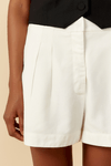 Short Linho Pregas Frente