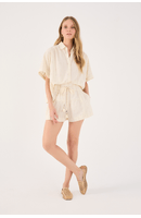 Short Linho Bordado Caminhos