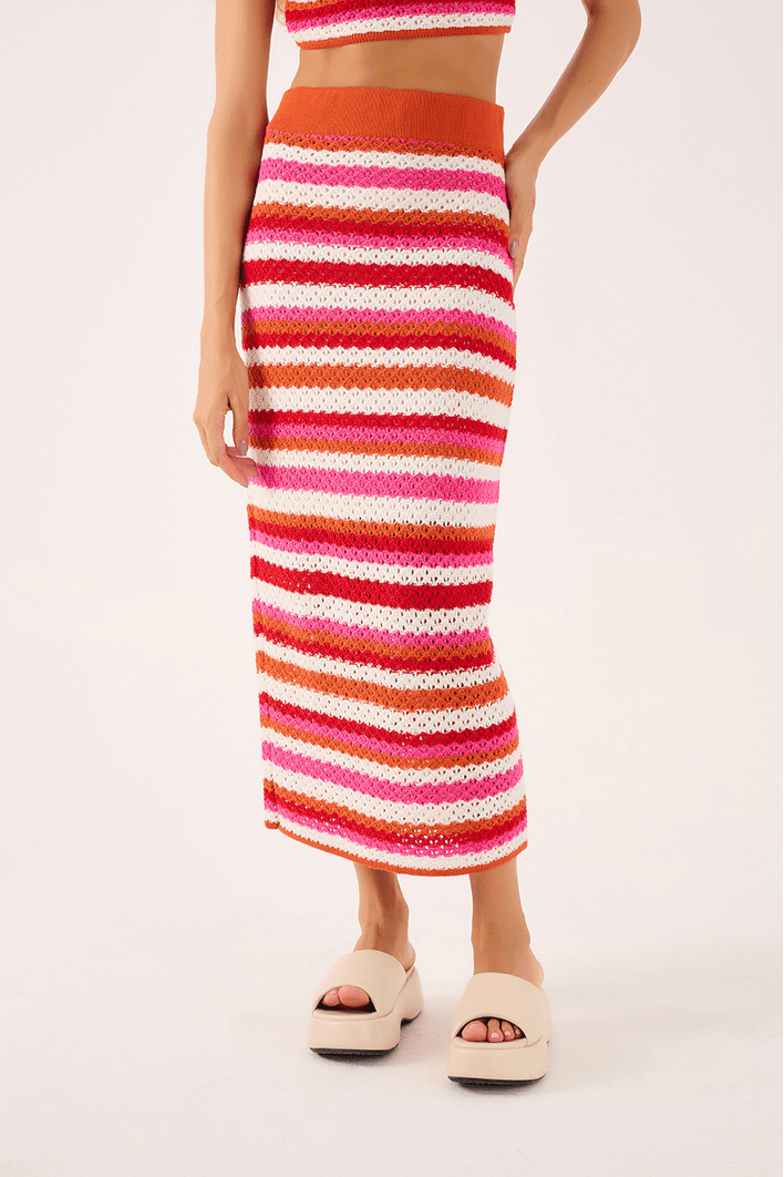 Saia Midi Tricot Listrada