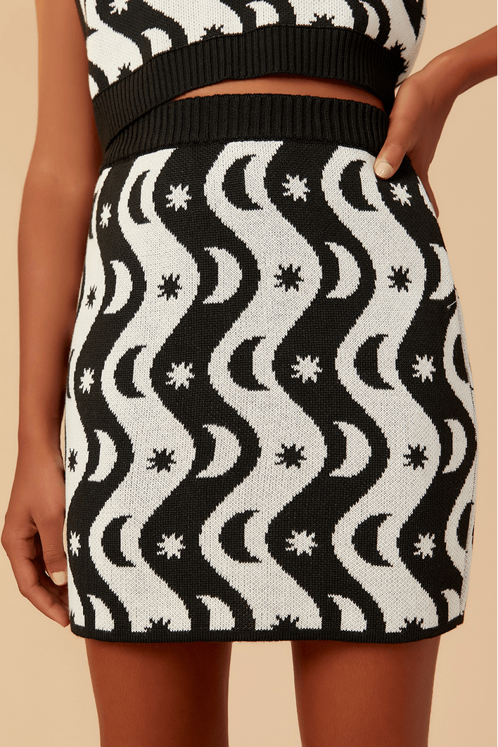 Saia Tricot Estampa Alquimia