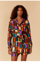 Parka Estampa Quadri