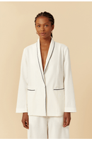 Blazer Linho Com Viés