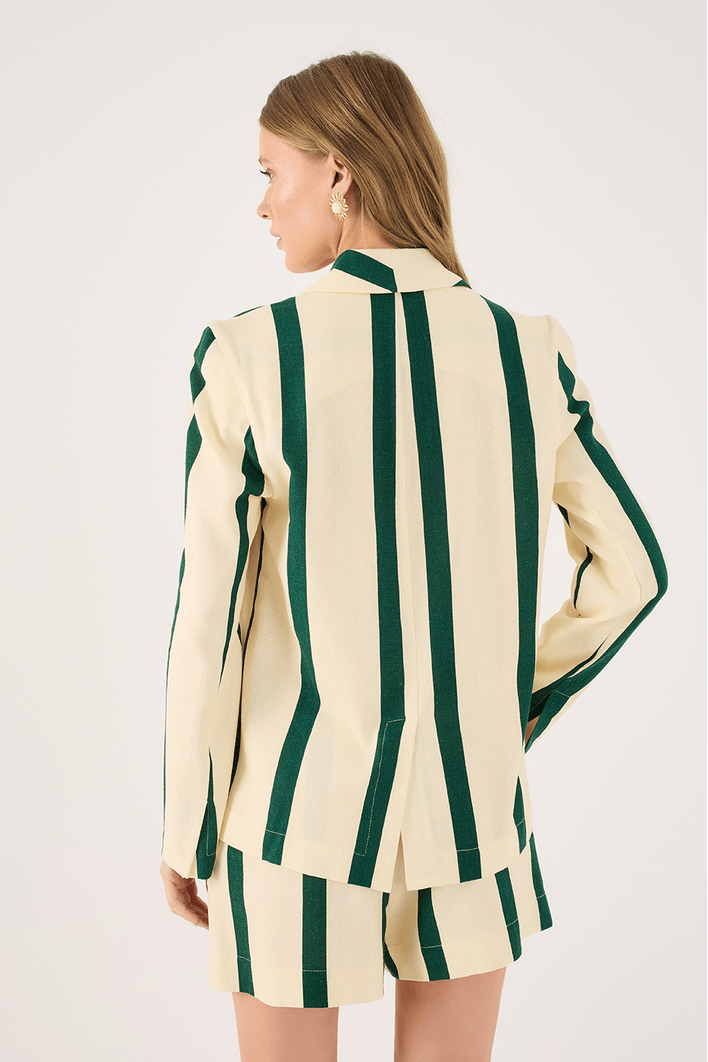 Blazer Linho Estampa Costa