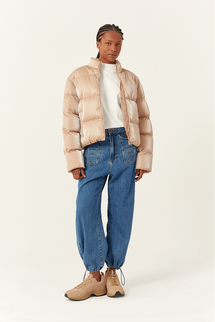 Casaco Puffer Gola Alta