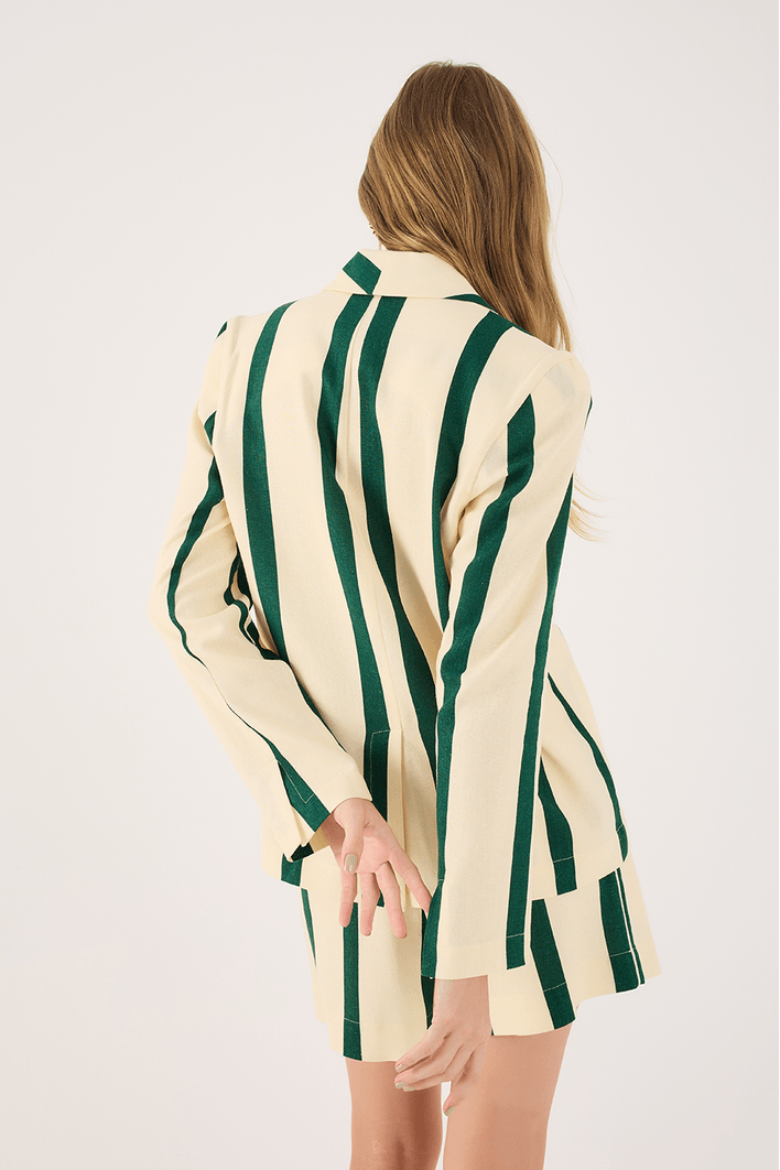 Blazer Linho Estampa Costa