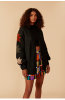 Casaco Tricot Jacquard Quadri