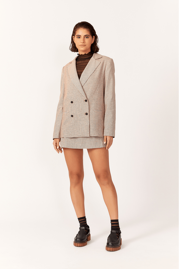 Blazer Oversized Xadrez Alfaiataria