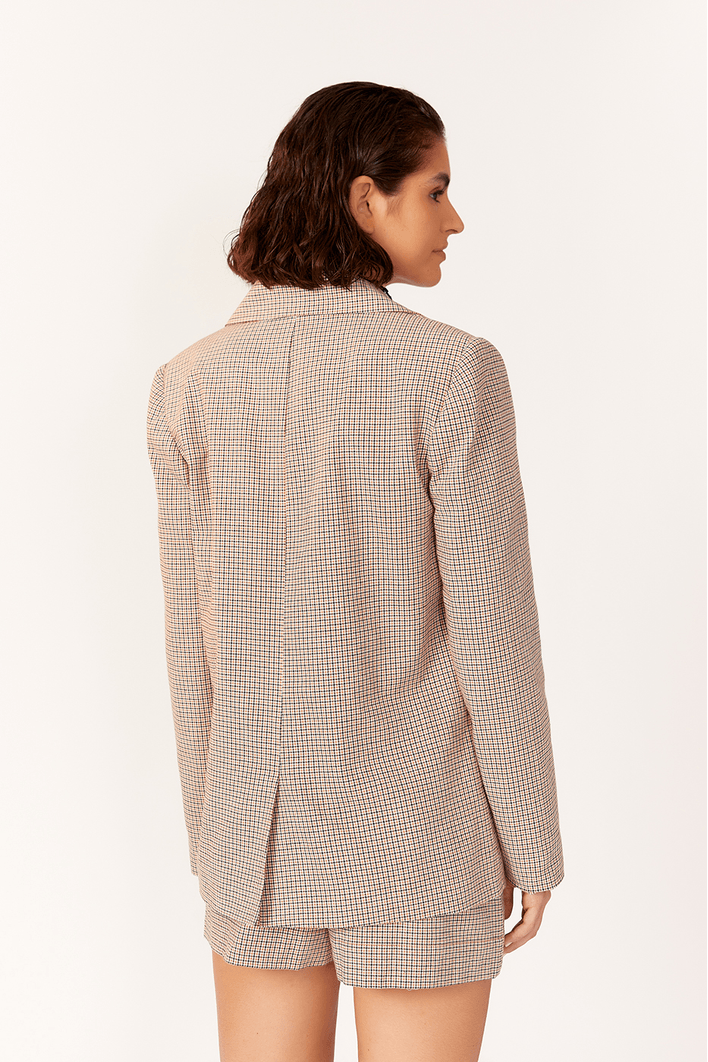 Blazer Oversized Xadrez Alfaiataria
