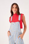 Jardineira Sarja Listra Denim