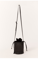 Bolsa Bucket Palha Maxi Rebites