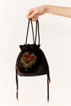 Bolsa Sack Veludo Bordado