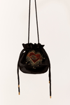 Bolsa Sack Veludo Bordado